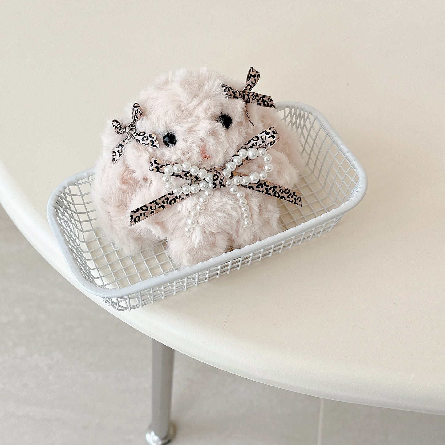 B.【NEW】Cute Plush Bunny With Bow Keychain