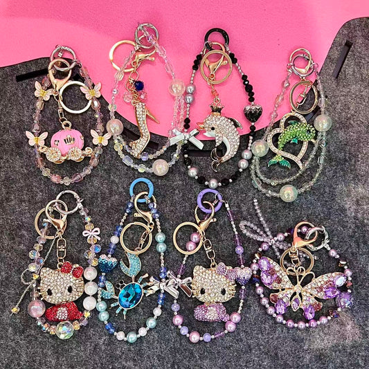 A. Combo Set: Shiny Keychain+Shiny Phone-chain