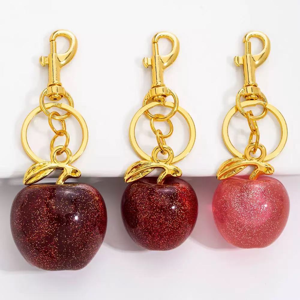 B. Fruit Keychain - Realistic Fruit Key Ring, Cute Durable Bag & Bag Charm