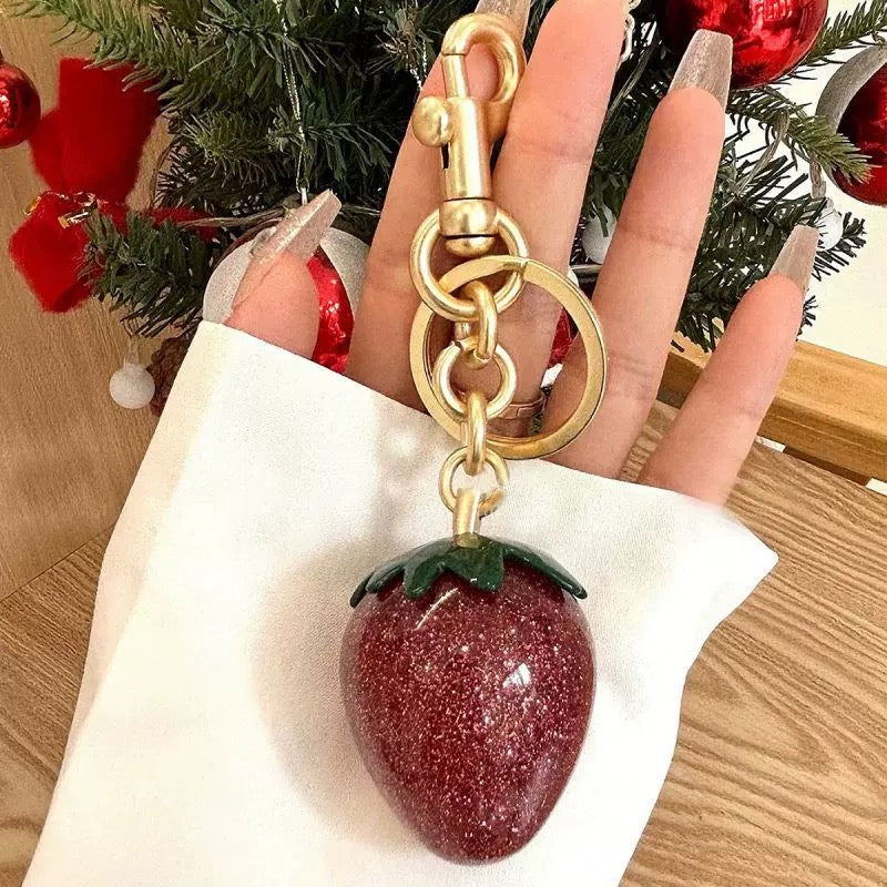 B. Fruit Keychain - Realistic Fruit Key Ring, Cute Durable Bag & Bag Charm