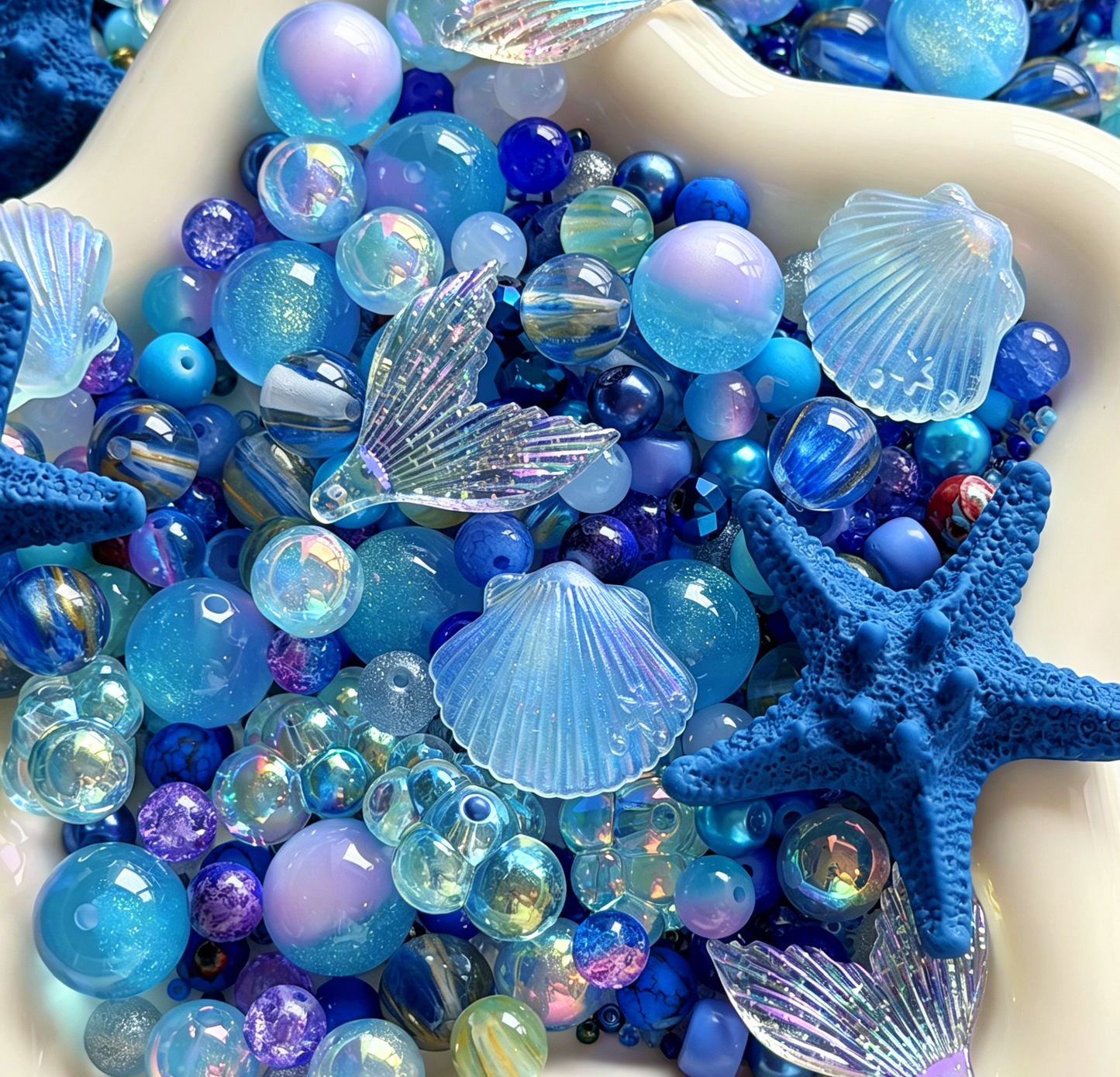 A.【For Jewelry】Ocean Dream Shell & Glass Bead Mix