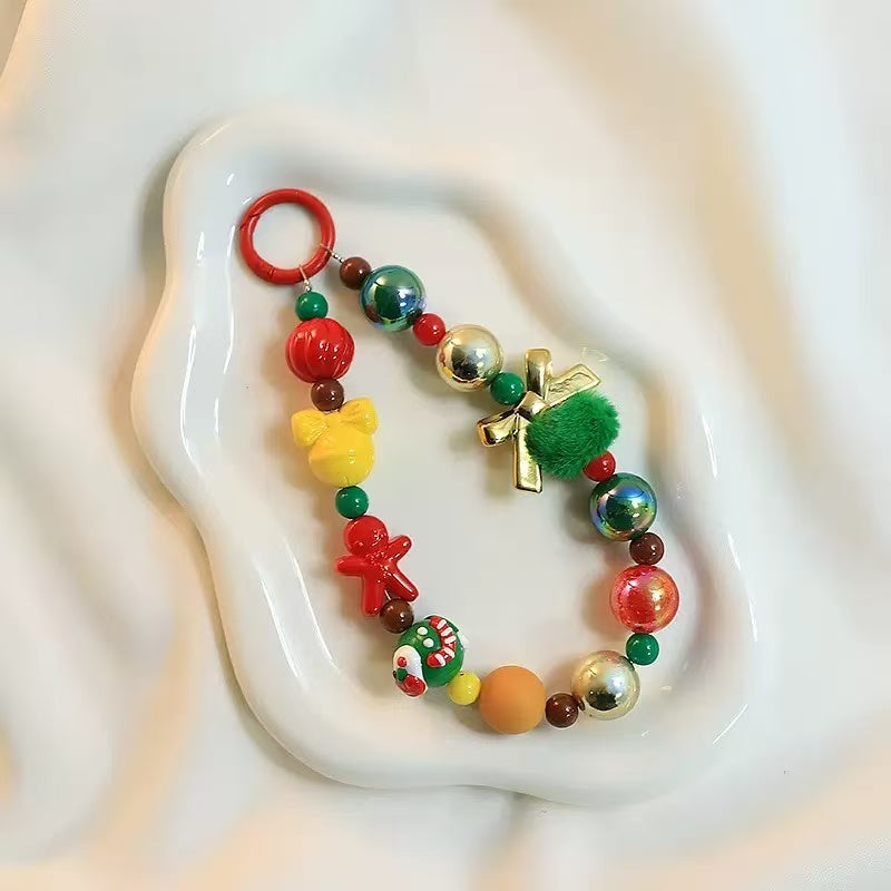 D.【NEW】Christmas Phonechain-Festive Gift for Her, Christmas Stocking Stuffer Phone Charm