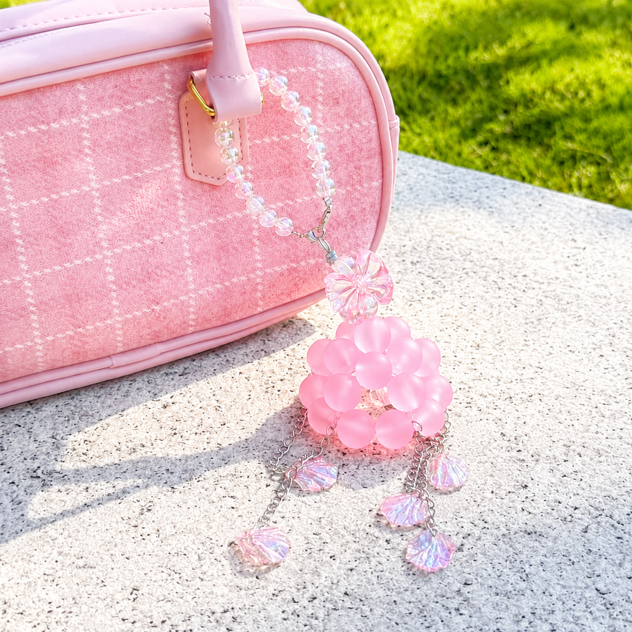A.a. Glass Bead Cloudy Keychain