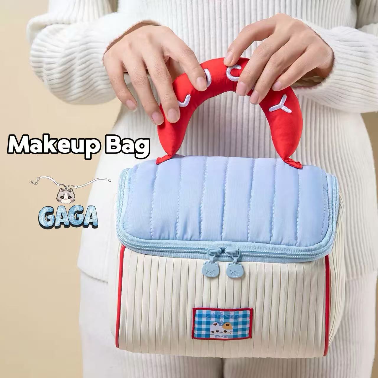 B. Elegant Makeup Bag-Portable Travel Toiletry Bag for Women & Girls