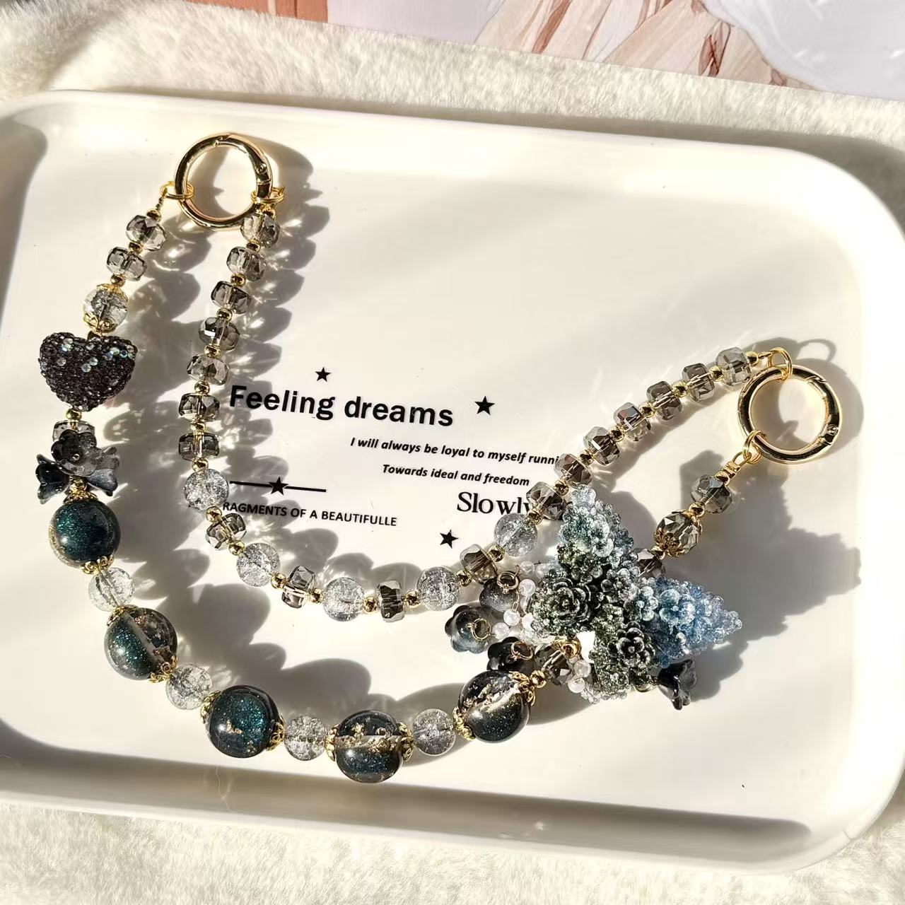 B. Shiny Luxury Phone-chain