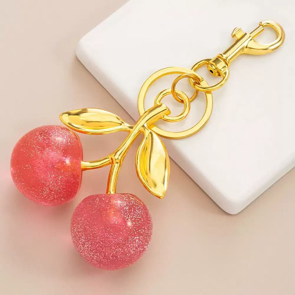 B. Fruit Keychain - Realistic Fruit Key Ring, Cute Durable Bag & Bag Charm