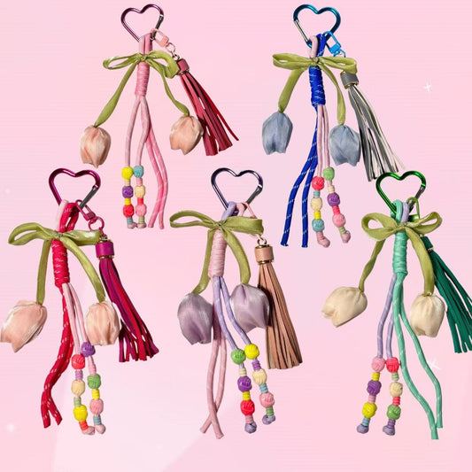 A. New Arrival! Handmade Tulip Keychain( OPEN IN LIVE)