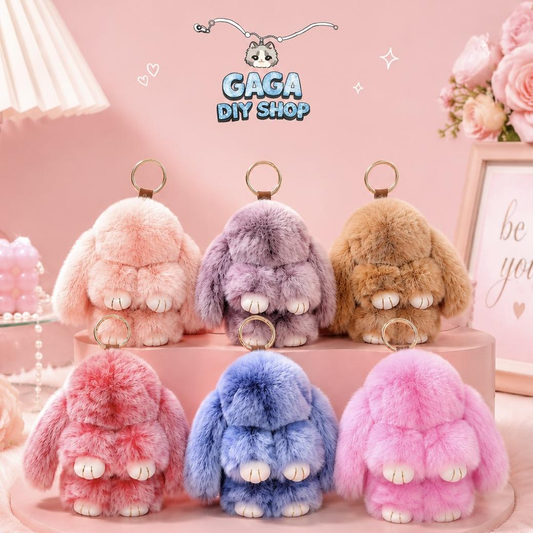 A. Plush Bunny Keychain Bagcharm