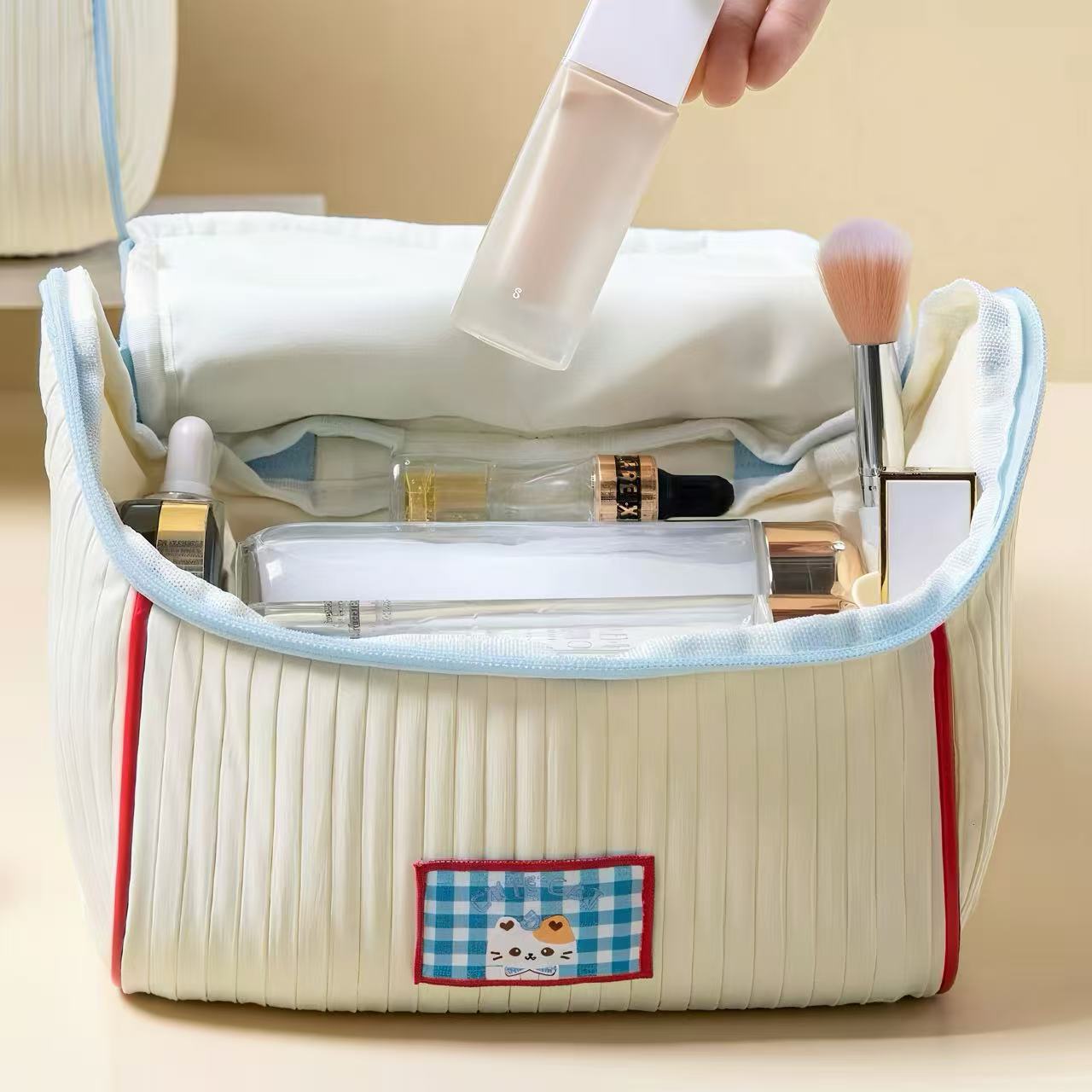 B. Elegant Makeup Bag-Portable Travel Toiletry Bag for Women & Girls