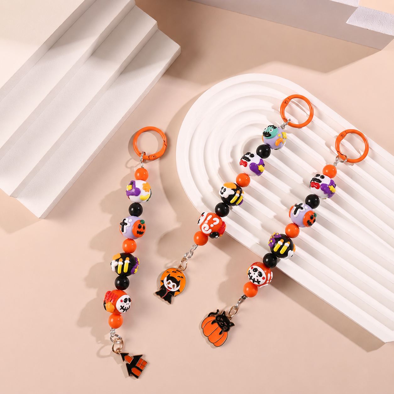 A.a. Halloween Beaded Keychain