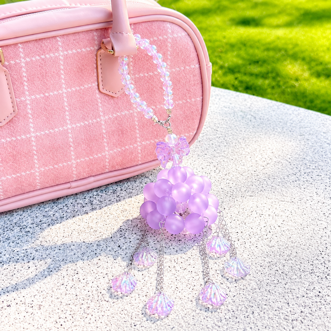 A.a. Glass Bead Cloudy Keychain
